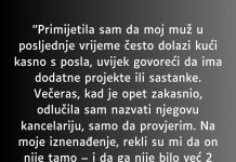 “Primijetila sam da moj muž…”