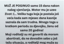 Saznala je da je trudna nakon pogibije muža a onda je odlučila ovo …