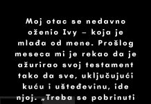 Otac me je izostavio iz testamenta zbog svoje nove žene — moja osveta je bila brza i brutalna