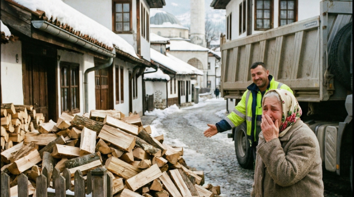 Naručila je samo dva metra drva jer nije imala para za više a kad je kamion stigao mislila je da je greška