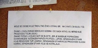 Stanari su glasnim susjedima ostavili obavijest da čuju sve što rade, morate vidjeti zadnju stvar!