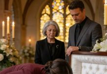 Na sprovodu moje kćeri, ljubavnica njezina muža nagnula se prema meni i šapnula: „Pobijedila sam“… Sve dok odvjetnik nije istupio naprijed i pročitao oporuku😕