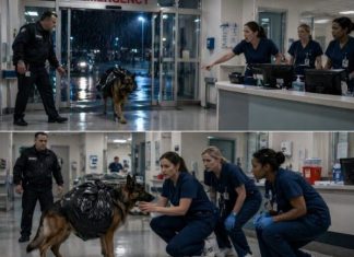 Pas je utrčao u bolnicu sa ogromnom crnom kesom za smeće na leđima: Medicinske sestre su pokušale da ga otjeraju, sve dok jedna od njih nije primijetila nešto čudno u njegovom ponašanju 😱