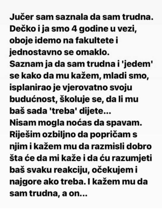 Ostala je trudna I rešila je da kaže dečku. Ali ono što joj je rekao nakon toga će pamtiti dok je živa! - featured image Ostala je trudna I rešila je da kaže dečku. Ali ono što joj je rekao nakon toga će pamtiti dok je živa! - featured image