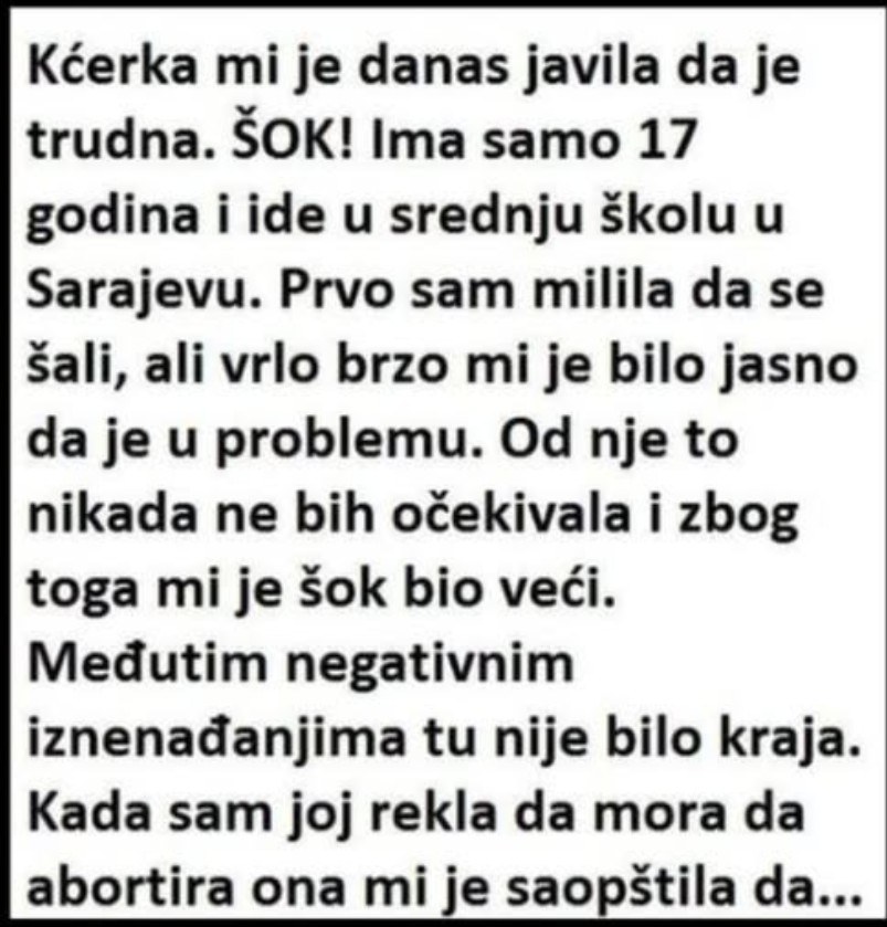 Kćerka mi je danas javila da je trudna. - featured image Kćerka mi je danas javila da je trudna. - featured image