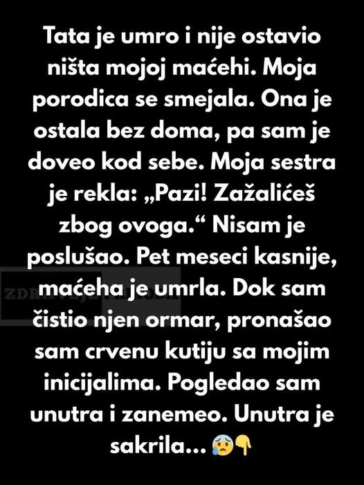 Tata je umro i nije 0stavio ništa mojoj maćehi. Moja porodica se smejala. - featured image Tata je umro i nije 0stavio ništa mojoj maćehi. Moja porodica se smejala. - featured image
