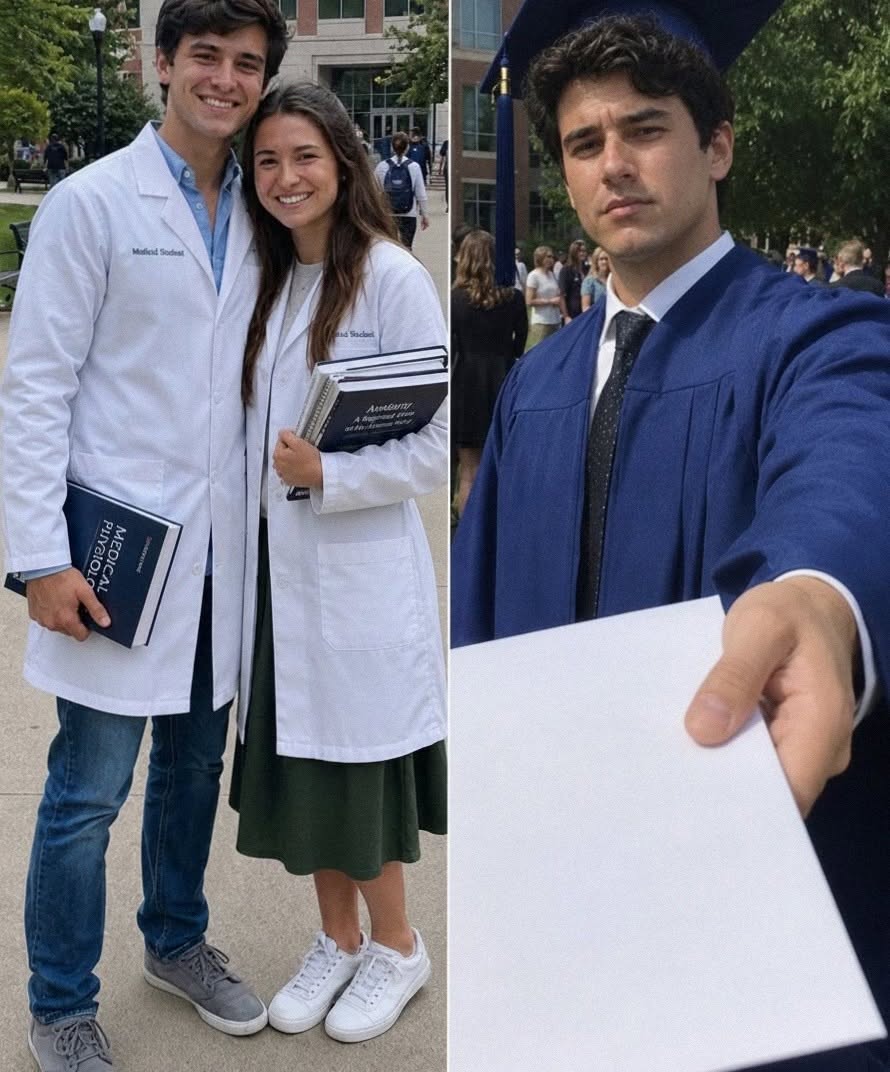 Djevojka s medicine zaklela se da će me voljeti dok ne postanemo liječnici, ali me izdala pred cijelim fakultetom — pet godina kasnije na svojoj diplomi pružio sam papir koji joj je srušio život - featured image Djevojka s medicine zaklela se da će me voljeti dok ne postanemo liječnici, ali me izdala pred cijelim fakultetom — pet godina kasnije na svojoj diplomi pružio sam papir koji joj je srušio život - featured image