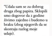 “Udala sam se za dobrog druga zbog papira” “Udala sam se za dobrog druga zbog papira” - featured image