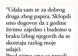 “Udala sam se za dobrog druga zbog papira” “Udala sam se za dobrog druga zbog papira” - featured image