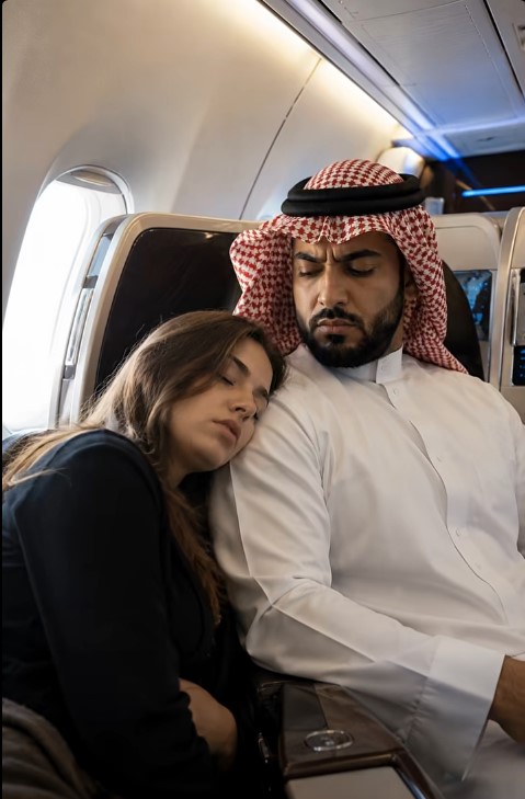 Mlada žena je slučajno zaspala u avionu i naslonila glavu na rame najbogatijeg i najstrašnijeg muškarca u cijelom gradu. Ali ono što je šeik sljedeće uradio ostavilo je sve putnike u šoku… 😱 😱 - featured image