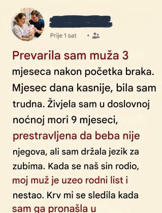 Ispovest žene koja je priznala prevaru: Reakcija njenog supruga nakon porođaja promenila je sve - featured image Ispovest žene koja je priznala prevaru: Reakcija njenog supruga nakon porođaja promenila je sve - featured image