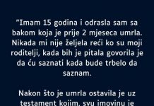 “Imam 15 godina i odrasla sam sa bakom koja je prije 2 mjeseca umrla…” “Imam 15 godina i odrasla sam sa bakom koja je prije 2 mjeseca umrla…” - featured image