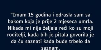 “Imam 15 godina i odrasla sam sa bakom koja je prije 2 mjeseca umrla…” “Imam 15 godina i odrasla sam sa bakom koja je prije 2 mjeseca umrla…” - featured image