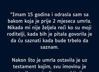 “Imam 15 godina i odrasla sam sa bakom koja je prije 2 mjeseca umrla…” “Imam 15 godina i odrasla sam sa bakom koja je prije 2 mjeseca umrla…” - featured image