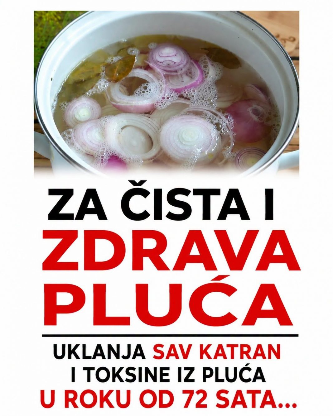 ZA ČISTA I ZDRAVA PLUĆA: Uklanja sav katran i toksine iz pluća u roku od 72 sata… - featured image