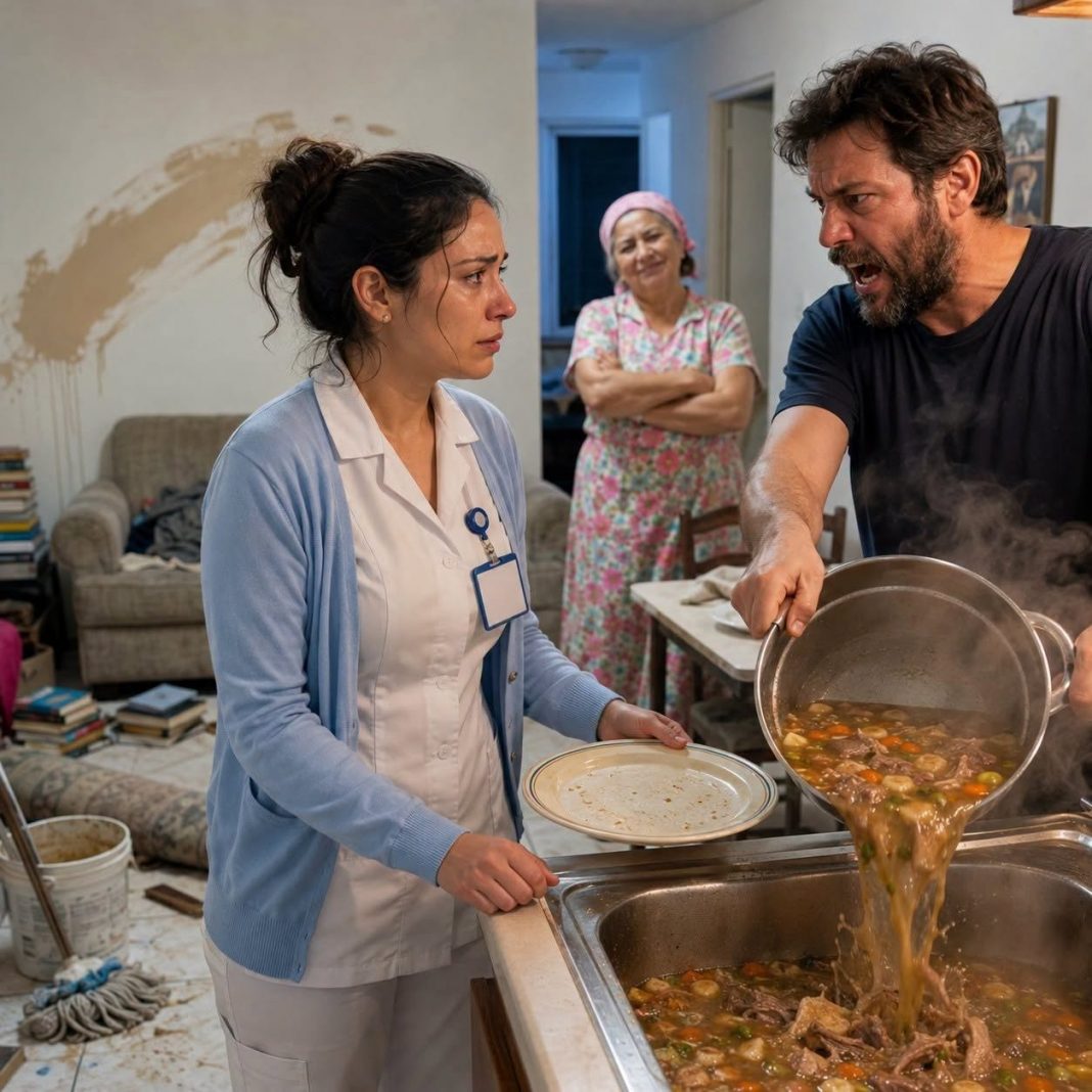 „Dok ne očistiš cijeli stan, nećeš jesti”, rekao je moj suprug prije nego što je izlio moj tanjur juhe u sudoper, dok se njegova majka smiješila. - featured image „Dok ne očistiš cijeli stan, nećeš jesti”, rekao je moj suprug prije nego što je izlio moj tanjur juhe u sudoper, dok se njegova majka smiješila. - featured image
