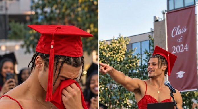 Moj sin prešao je preko pozornice na dodjeli diploma odjeven u jarko crvenu haljinu dok su mu se stotine ljudi smijale. Ja sam bila jedina osoba u dvorani koja je znala zašto.