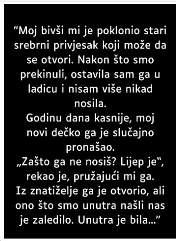 “Moj bivši mi je poklonio stari srebrni privjesak…” - featured image “Moj bivši mi je poklonio stari srebrni privjesak…” - featured image