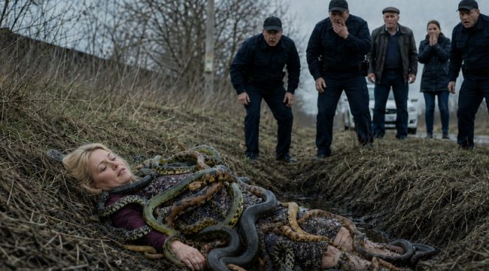 Ženu koja je ležala u kanalu obavijale su zmije. Čak su se i policajci bojali prići bliže. A trenutak kasnije svi su ostali šokirani onim što su vidjeli….😲😲😲