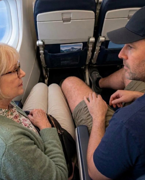 Muškarac je satima zauzimao deo mog sedišta u avionu! Kada sam ga zamolila da se pomeri, nasmejao se: „Tako ste sitni! Zašto vam treba toliko prostora?“ Ali kada se vratio iz toaleta, ukočio se od šoka i besno povikao: „ŠTA STE TO URADILI?!“ - featured image