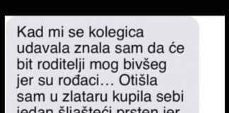 “Kad mi se kolegica udavala znala sam da će bit roditelji mog bivšeg ..”